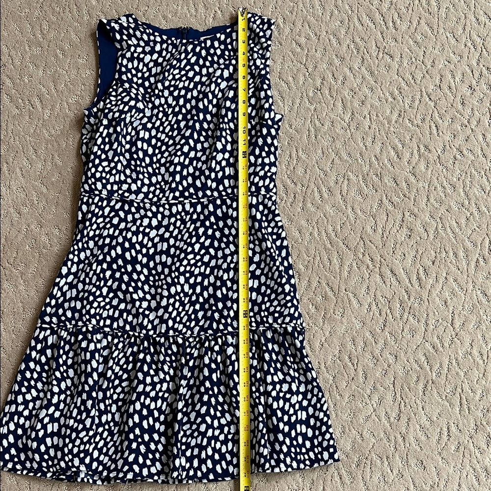 Vineyard Vines Navy Dot Dress Sleeveless Fit & Flare Classic Preppy Style - Picture 12 of 12